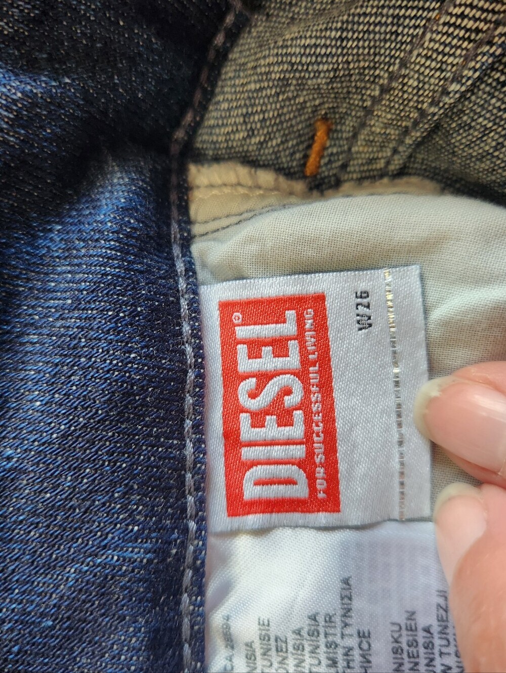 Diesel D-Joy 009VY High Rise Slim Tapered Denim Jeans Blue Wash W26 Like New Y2K - Picture 5 of 15